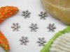200pcs Metal Snowflake Beads yw-ac-mb38