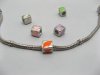 20 Metal Cube Enamel Thread European Beads 20 Metal Cube Enamel Thread European Beads
