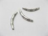 200 Antique Silver Curved Tube Bead Spacer Finding ac-sp310