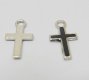 250Pcs Mini Black Charm Cross Bead Pendant 15x8x1mm