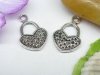 50pcs Metal Pretty Heart Lock Charms yw-ac-mc49