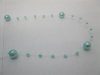 1Roll X 60Meter Blue Beaded Garland for Wedding Craft Dia.8mm 1Roll X 60Meter Blue Beaded Garland for Wedding Craft Dia.8mm
