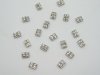 500 pcs metal Rectangle cross space beads