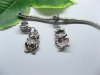 20 Alloy Thread European Beads with Frog Dangle pa-m244