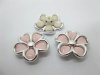 40Pcs Blossom Flower Hairclip Jewelry Finding Beads - Pink 40Pcs Blossom Flower Hairclip Jewelry Finding Beads - Pink