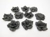 195 Black Fimo Rose Flower Beads Jewellery Findings 2.5cm 195 Black Fimo Rose Flower Beads Jewellery Findings 2.5cm