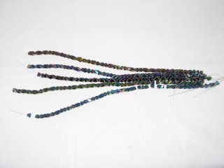 5String X 50Pcs Metallic Colourful Taper glass beads 6mm