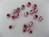 1000 Pink Aluminium Round Beads dia.8mm be-a46