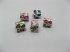 10pcs 18KGP Mixed Barrel Enamel Beads European Design