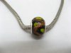 100 Black Murano Round Glass European Beads be-g387 100 Black Murano Round Glass European Beads be-g387