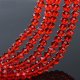 10Strand x 100Pcs Red Rondelle Faceted Crystal Beads 6mm