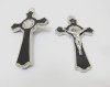 20X Black Charm Cross Pendant Jewellery Finding 5.3x2.9x0.8cm