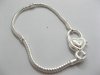 1X Sliver Heart Clasp European Bracelet 22cm ac-str245