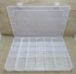 1X Beads Storage 24 compartment Organizer Tray with lid
