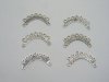 200 Alloy Curved 9 Loops Link Connector Jewelry finding
