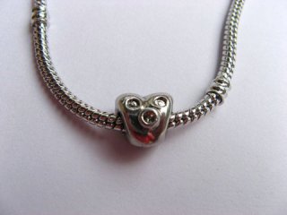 70 Alloy European Heart Thread Beads ac-sp332