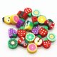 200 Polymer Clay Fruit Shape Beads Charms Assorted