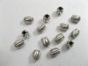 250 Pewter Silver Oval Metal Beads Spacer 17mm