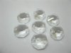 100 Double-Drilled Crystal faceted Beads 24mm