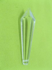 50pcs Teardrop Transaparent Crystal Glass Pendants 53x13mm