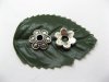 50pcs Metal Ornate Flower Bead Cap yw-ac-bc4
