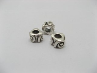 20pcs Tibetan Silver Lovely Brarrel Beads European Design