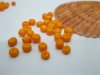 1Bags X 5000Pcs Opaque Glass Seed Beads 3.5-4mm Orange