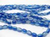 10 Strands White & Blue Oval Glass Crackle Beads 6X8mm be-g540 10 Strands White & Blue Oval Glass Crackle Beads 6X8mm be-g540