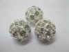10Pcs Silver Plated Hollow Rhinestone Ball Beads 16mm 10Pcs Silver Plated Hollow Rhinestone Ball Beads 16mm