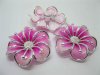 20Pcs Fuschia Blossom Hairclip Jewelry Finding Beads