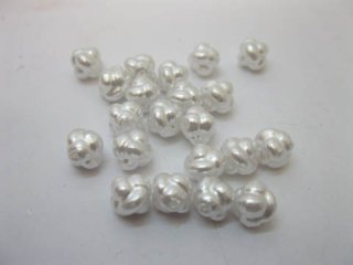 1300Pcs 10mm White Knot Loose Beads Finding
