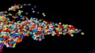 4000 Alphabet Letter Flat Round Spacer Beads 7mm Mixed