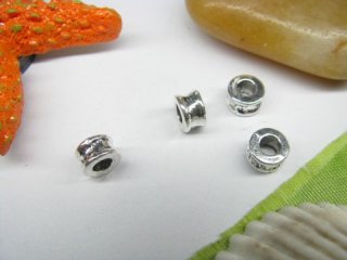 100pcs Metal Tiny Tube Beads yw-ac-mb47