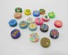 500 Round Smile Face Flower Etc Polymer Clay Bead Mixed