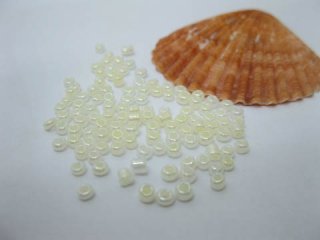 1Bags X 12000Pcs Opaque Ivory Glass Seed Beads 3mm