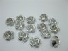 950Pcs Sliver Rose Flower Beads Findings 12mm