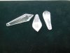 70 Clear Faceted Bead Pendant Jewellery Finding 59x17mm