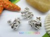 20pcs Silver Plated Screw Leopard Beads European Design