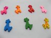 300Pcs Colourful Giraffe Wooden Beads Mixed Color