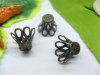 100pcs Antique Bronze Basket Filigree Bead Caps Leaves 7-15mm 100pcs Antique Bronze Basket Filigree Bead Caps Leaves 7-15mm