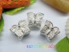 10pcs Silver Plated Screw Butterfly Beads European Design
