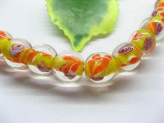 300pcs New Yellow Lampwork Glass Beads 13x11cm