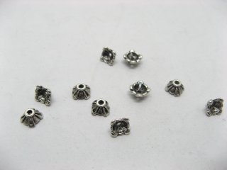 500 Alloy Bali Bead caps 7mm ac-sp556