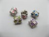 50 Alloy Charms European Flower Thread Beads ac-sp430
