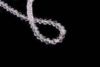 50Strand x 115Pcs Transparent Clear Faceted Crystal Beads 4mm