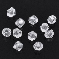 500Gram (3000pc) Clear Faceted Bicone Bead 8mm Jewellery Finding