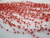 60Strands Red Beaded Garland for Wedding Craft Dia.3mm 60Strands Red Beaded Garland for Wedding Craft Dia.3mm