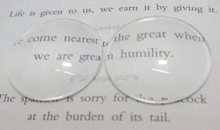 100Pcs Clear Round Glass Magnifying Cabochon Tiles 25mm Beads