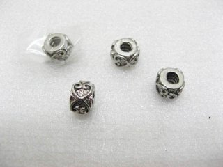 60 Alloy European Carved Metal Thread Beads ac-sp313