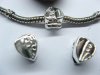 10 Silver Plated Heart European Stopper Beads Clips pa-c12 10 Silver Plated Heart European Stopper Beads Clips pa-c12
